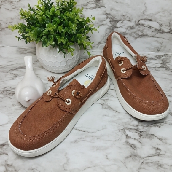 VIONIC Beach Mens 8 Brown Skipper Slip-On Casual Comfort Shoes - Picture 1 of 8